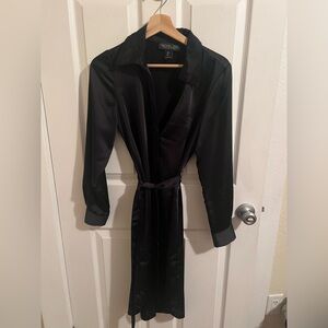 Rachel Zoe Elegant Black Satin Robe